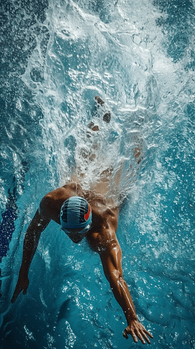 professional swimmer in a pool